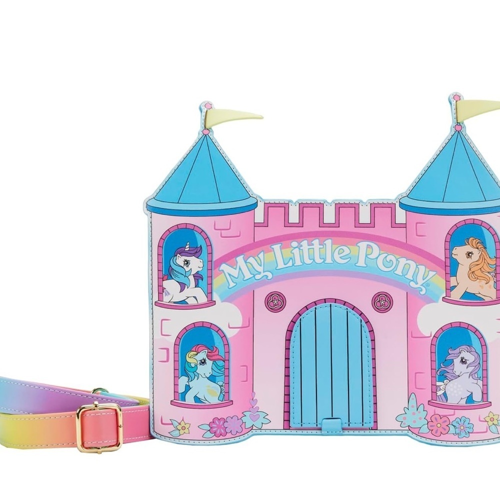 Loungefly Hasbro My Little Pony Castle Cross Body Bag. NWT - Picture 2 of 6